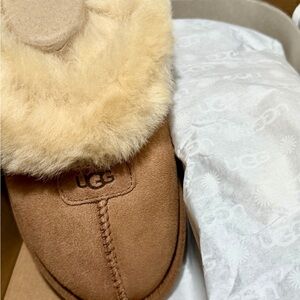 UGG Coquette Tan and Cream Women's Slippers